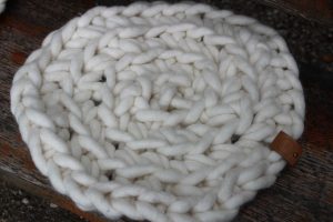 Sitzkissen rund aus Schafwolle