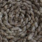 Schafwollteppich rund Walnuss